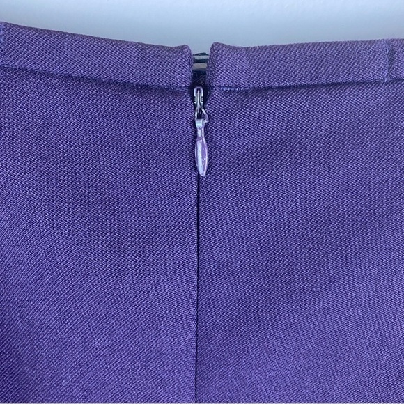 VINTAGE Jones Wear Purple Wool Pencil Skirt Size 18 - Picture 7 of 9